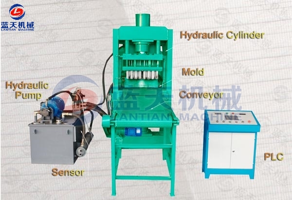 Details of tailings briquetting machine