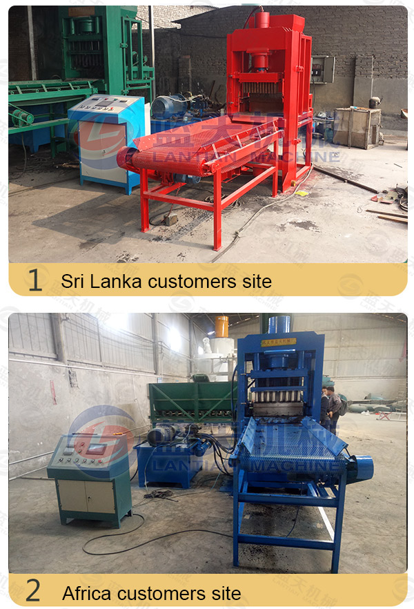 Customers site of tailings briquetting machine