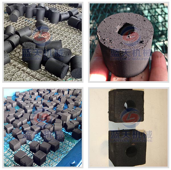Finished products of mongolia coal briquette making machine