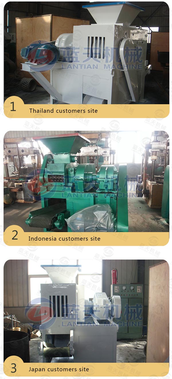 Customers Site of Charcoal Powder Ball Making Machine