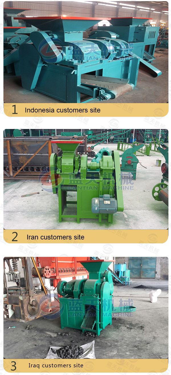 Customers Site of Rice Husk Charcoal Ball Making Machine