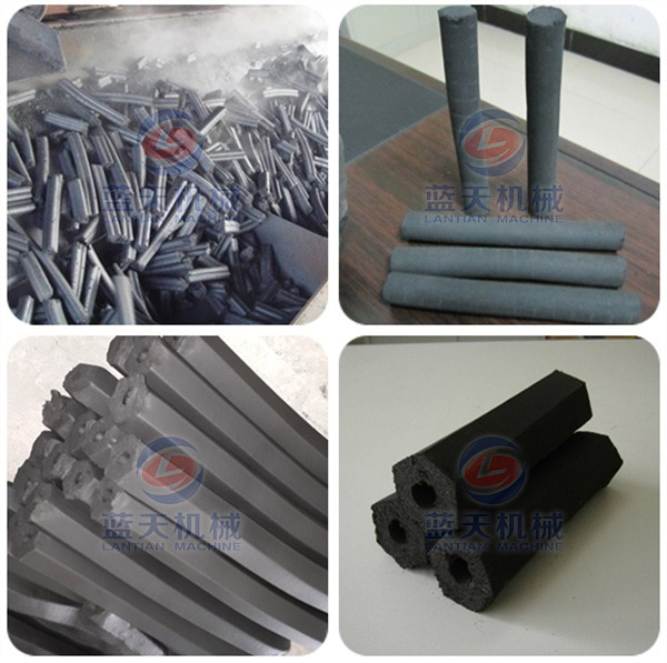 Finished Products of Wood Charcoal Extruder Machine