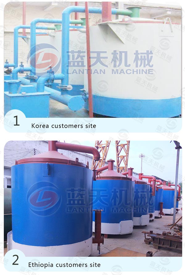 Customers Site of Coconut Shell Carbonization Furnace