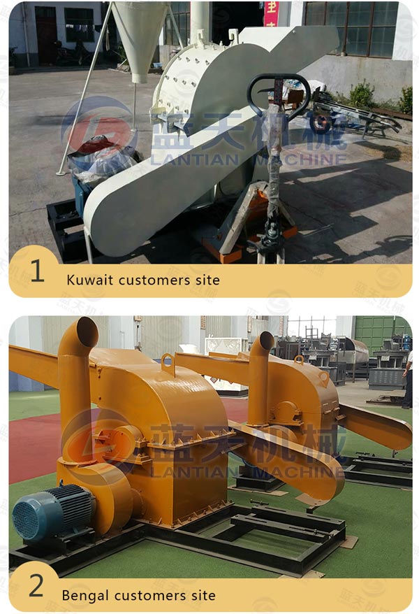 Customers Site of Wood Sawdust Crusher Machine