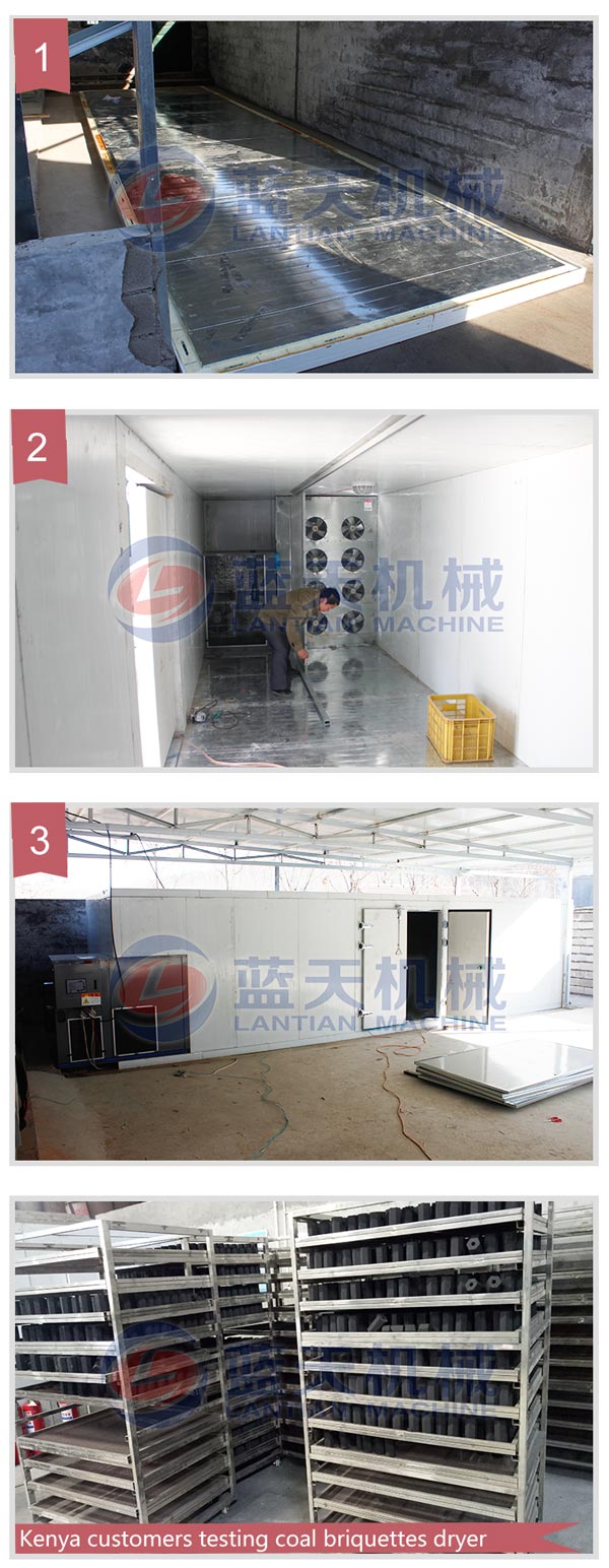 Customers Site of Coal Briquettes Dryer Machine